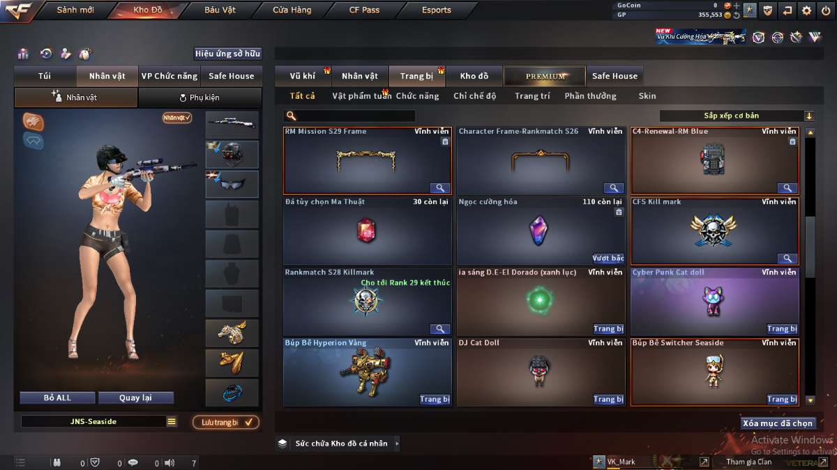 shop acc cf uy tin gia re